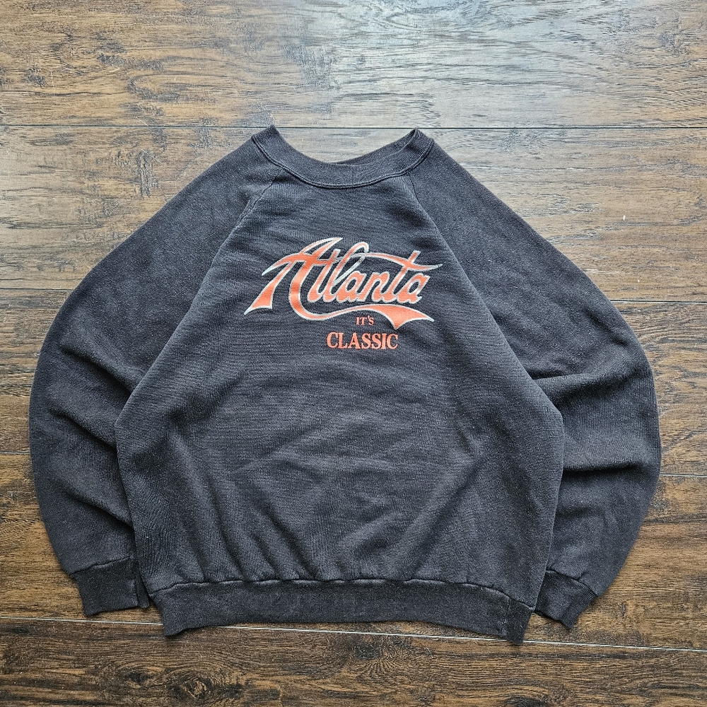 Vintage 80s Atlanta "It's Classic" Coca-Cola Slogan Parody Sweatshirt Size Small